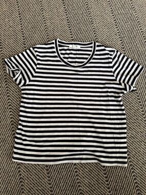 Splendid Louisa navy blue and white  Striped Tee